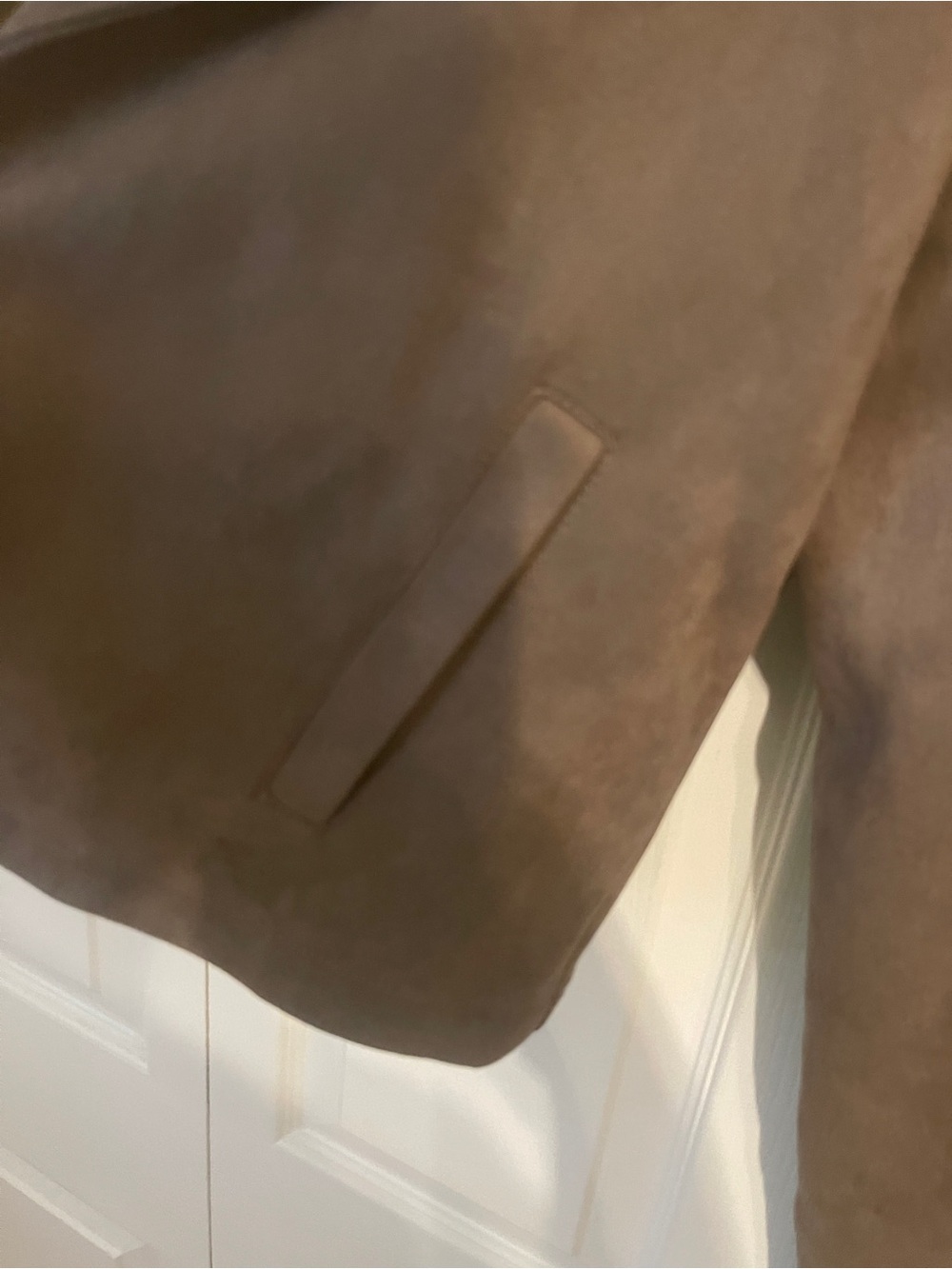 Philosophy taupe suede cropped moto jacket - Picture 5 of 6